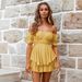 's Best-selling Cake Skirt Fashionable Sexy One-shoulder Neckline, Lantern Ruffle Sleeves, And Is A Casual Summer_ecoleips.com