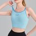 Women's Clothing Retro Sports Vest With Chest Pads, Thin Shoulder Straps, Beautiful Back Sling Bra, Fitness Training Outer Wear Underwear_ecoleips.com