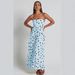 Foreign Trade Spring/Summer New European And American Women's Clothing U-neck Waist-Cinching Large Hem Polka Dot_ecoleips.com