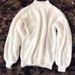 Oversized Lantern Sleeve Sweater – Women’s Mock Neck Acrylic Knit In 12 Colors (Korean-Inspired)_ecoleips.com