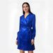 Women's Sexy French Style Leopard Print Mini Dress – Button Down Shirt Collar With Tie Belt, Casual Office Party Gown_ecoleips.com
