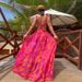 Women's High Waist Bikini Set With Ruffled Straps & Printed Design - Includes Matching Umbrella Dress_ecoleips.com