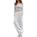Women's Autumn Winter High-Neck Knit Sweater & Lounge Pants Set – Soft Polyester-Spandex Blend, Loose Fit, Casual Elegance_ecoleips.com