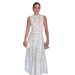 Elegant White Lace Maxi Dress - Sleeveless High Neck Bohemian Style Dress For Women, Breathable And Chic_ecoleips.com