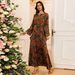 Verve AB442 Muslim Abaya Printed Rhinestone Dress Ultra Soft Fabric Loungewear Dubai Jalabiya_ecoleips.com