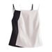Women's Foreign Trade Blended Fabric Sexy Backless Top With High-end Matching Color Ties, Hot-selling Item On_ecoleips.com