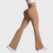 Women's Clothing High Waist And Abdomen Pants For Women Deep V Flared Peach Hip Sports Tights High Elastic Running Fitness Trousers_ecoleips.com