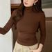 2025 #Superior Choice # Soft And Skin Friendly High Neck Bottom Shirt Women's Cotton Long Sleeved T-Shirt 2025 Autumn/Winter_ecoleips.com