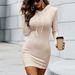 Autumn And Winter Temperament Waist Hooded Hip Skirt Spot Pencil Skirt_ecoleips.com