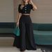 Women's Elegant Button-Up Blouse And Flared Pants Set Casual Chic Outfit Size Inclusive S-3XL 10 Colors_ecoleips.com