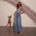 2025 New American Style Summer Women's Casual V-Neck Sleeveless Denim Jumpsuit For Cross-Border_ecoleips.com
