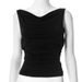 Y25TP005 Women's Spring/Summer New Collection Sleeveless Swinging Collar Bareback Sexy T-shirt Top For Women_ecoleips.com