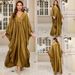 Women's Clothing Polyester Gold Loose Large Size Robe Beach Jacket Dress Long Dress Bikini Outer Cover_ecoleips.com