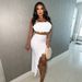 Women's Floral Print Halter Top And High-Low Skirt Set Summer Beach Cover up Outfit Casual Elegant Ensemble_ecoleips.com