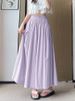 K Women's New High Waisted A-line Skirt With A Hanging Feeling And Wide Leg Pants_ecoleips.com
