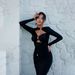 Women's Clothing Summer Round Neck Long Sleeved Dress Sexy Fashion Slim Hollow Solid Color Long Skirt_ecoleips.com