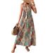 European And American Cross-border Foreign Trade Women's Draped Slip Bohemian Resort-st Long Dress, Artistic Retro_ecoleips.com