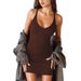 Y2K Style Bodycon Mini Dress With Spaghetti Straps For Women, Multiple Colors Available_ecoleips.com