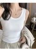 1pcs Summer Women Knitted Tank Tops Girl Thin Tops Lady Basic Casual Tank Tops Round Collar Tees Sleeveless Top For Women M L XL_ecoleips.com