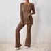 Monochromatic Autumn-Winter Fashion Sweater With Long Sleeves, Striped Design, And A Slim-Fit Silhouette For Women, Exud_ecoleips.com