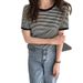 Wholesale Of Striped Short-Sleeved T-Shirts For Women In Summer, Loose Round-Neck Half-Sleeved Casual T-Shirts And Tops_ecoleips.com