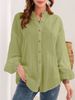 Women's Clothing New Solid Color Long Sleeved Shirt Cotton And Linen Shirt Cardigan_ecoleips.com