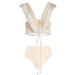 Women's Clothing Elegant Women's Knitted Suit Fur Patchwork Deep V Big Back Sexy Style Hot Girl Clothing For Formal & Casual For Women_ecoleips.com