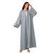 2025 Spring Summer New Arrival Abaya Muslim Fashion Flower Embroidery Elegant Cardigan Long Dress_ecoleips.com