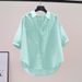 Women's Clothing Summer New Style Lapel Loose Slim Lazy Style_ecoleips.com
