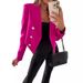Women's Loose Long Sleeve Cardigan Solid Color Short Suit Jacket Autumn Winter European American Style Foreign Trade Top_ecoleips.com