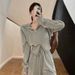 Women's Casual Spors Sui, New Auumn Korean Syle, Hooded Jacke And High-waised Drawsring Jogger Pans Wo-piece_ecoleips.com