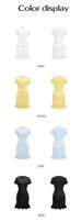 Elegant Chic Short Sleeve Button Detail Long Dress For Women Casual Formal Wear_ecoleips.com