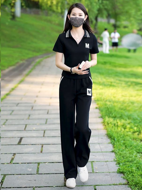 Women's Clothing Women's Summer Fashionable Sportswear Two Piece Set Casual Wide Leg Pants Stylish For Formal & Casual For Women_ecoleips.com