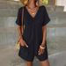 Summer Solid Color V Neck Jumpsuit For Women With Batwing Sleeves Pockets And Zipper Loose Fit American Fashion Short Sleeve_ecoleips.com