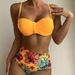 Women's Clothing Bikini Printed High Waist Split Swimsuit Female Tube Top Bikini_ecoleips.com