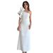Women's Clothing Oblique Tie Flower Sleeveless Simple Slim Slit Long Skirt_ecoleips.com