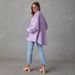 Distressed Denim Jacket Women's Oversized Workwear Coat With Raw Hem & Patchwork Design, Comfortable Casual Streetwear For Fall_ecoleips.com