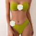 Women's Clothing New Three Dimensional Flower Split Swimsuit Women's Fashionable Sexy Beach Vacation Bikini_ecoleips.com