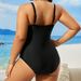 Women's Split Large Bikini Tight Sexy Solid Color Swimsuit_ecoleips.com