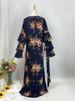 Ramadan Muslim Floral Print Chiffon Dress Boho Dress Three Layers Full Sleeves Bohemian Maxi Dresses For Women Chic Robe Longue_ecoleips.com
