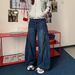 Retro Large Pocket Curved Blade Jeans Men's Autumn New Style High Street Design Loose Slim Straight Wide Leg_ecoleips.com