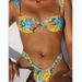 Sexy Underwire Bikini Set – High-Waisted & Backless Two-Piece Swimwear (S-L, Polyester-Spandex, Adjustable Ties, Tropical Print)_ecoleips.com