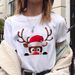 Merry Christmas Tree Santa Claus Trendy Fashion Base Shirt Casual Plus Size Short Sleeve T-Shirt For Women European And_ecoleips.com