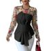 Women’s Lace Mesh Long-Sleeve Top – Elegant Embroidery & Smocked Detailing For A Chic & Feminine Look_ecoleips.com