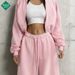 Women's Trendy Sportswear Set - Hooded Sweatshirt & Long Pants, Winter Casual Outfit, Fashionable & Comfortable Matching Loungewear_ecoleips.com