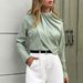 Elegant Solid Color Long Sleeve Blouse For Women - Timeless Office & Casual Wear - Stretch Comfort Fabric - Breathable & Wrinkle-Resistant - S/M/L/XL_ecoleips.com