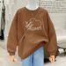 Factory Wholesale New Dopamine Outfit High-end Design Autumn Winter Top Fleece Lined Thickened Sweatshirt For Women_ecoleips.com