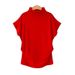 Cross-Border European And American Plus Size Women's Clothing Tops WISH High Neck T-Sleeve Short Sleeve T-Shirts_ecoleips.com