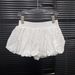 2025 Spring New Design Fashion For Women, Niche Off-Shoulder Tie Shirt + Flower Bud Shorts Two-Piece Set_ecoleips.com