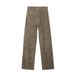 Women’s Clothing Women's High Waist Leopard Print Loose Casual Straight Jeans_ecoleips.com